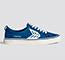 Load image into Gallery viewer, CATIBA Low Stripe Pantone Classic Blue Suede and Canvas Sneaker Women
