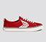 Load image into Gallery viewer, CATIBA Low Stripe Samba Red Suede and Canvas Contrast Thread Sneaker Women
