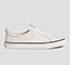 CATIBA Low Stripe Vintage White Suede and Canvas Sneaker Men