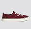 Load image into Gallery viewer, OCA Low Stripe Burgundy Red Canvas Sneaker Women
