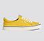 OCA Low Stripe Spice Yellow Canvas Contrast Thread Sneaker Women